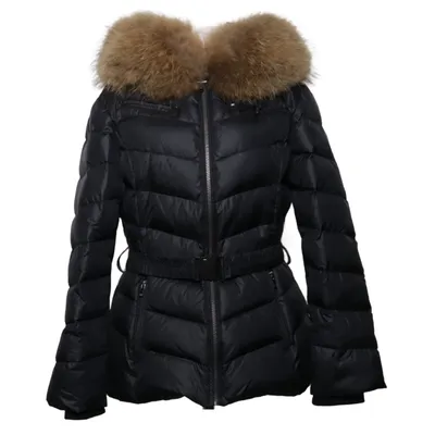 Donsjack (Zwart) van Saki Dons, Veer, Bont, Polyamide, Polyester