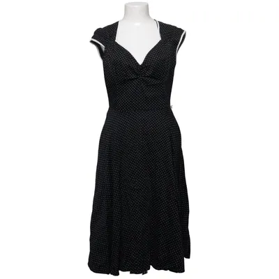 Kjole (Sort, Hvid) fra Pinup Couture Bomuld, Elastan