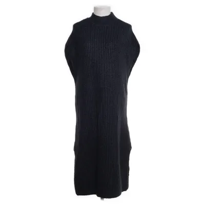Jurk met col (Blauw) van Franca Wol, Viscose, Gerecycled polyester