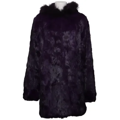 Pelzmantel (Lila) von Estelle Polyester, Kaninchenpelz