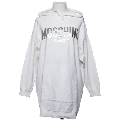 Kapuzenkleid (Weiß) von Moschino Swim Baumwolle, Elasthan