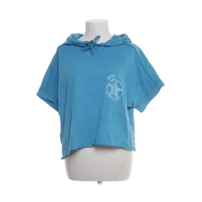 Korte mouwen capuchon sweater (Blauw) van New Collection