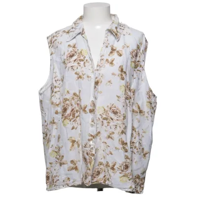 Top (White, Brown, Yellow) from Charles Vögele Cotton, Linen
