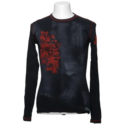 T-shirt à manches longues (Noir, Rouge) de Brooker Coton