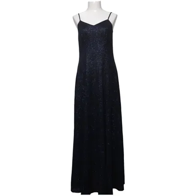 Robe longue (Noir, Bleu) de Roses Polyester