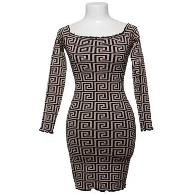 Klänning (Svart, Beige) från Rebellious Polyester, Viskos