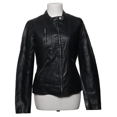 Jakke (Sort) fra ONLY Polyurethan, Viscose