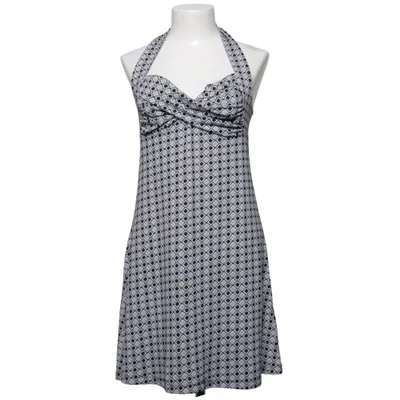 Halterneck-kjole (Sort, Hvid) fra Jennifer Taylor Elastan, Polyester