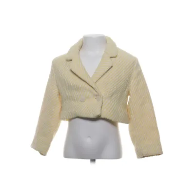 Blazer (Gul, Hvid) fra Zara Bomuld