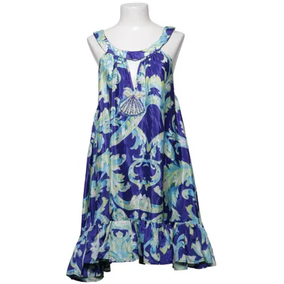 Jurk (Blauw, Groen, Wit) van Antica Sartoria Polyester, Viscose