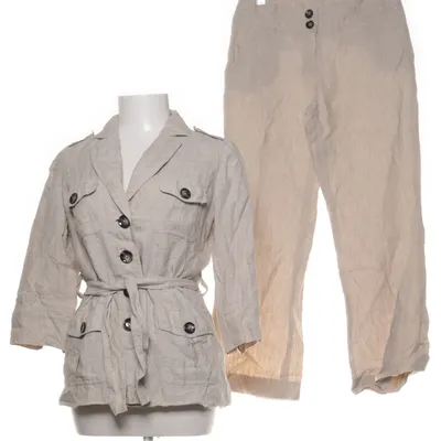 Jakkesæt (Beige) fra Camaieu Linned