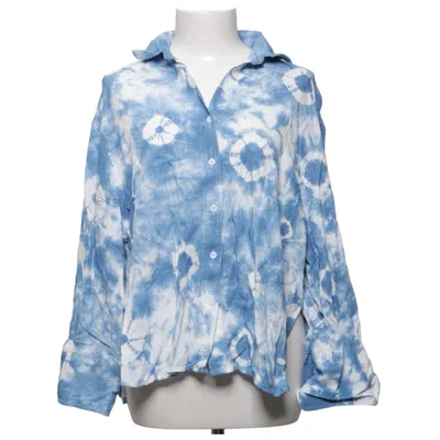 Shirt (Blue, White) from AIIZ Linen, Viscose
