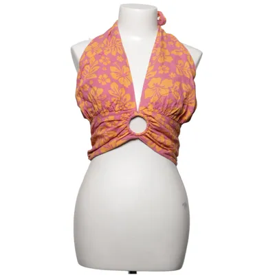 Halternecktopp (Rosa, Gul, Orange) från Bik Bok Linne, Viskos