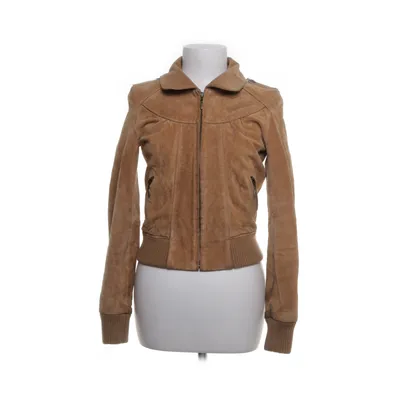 Veste en cuir (Beige) de ASOS Daim