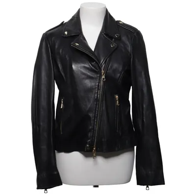 Bikerjakke (Sort) fra SET Urban Deluxe Bomuld, Læder, Viscose