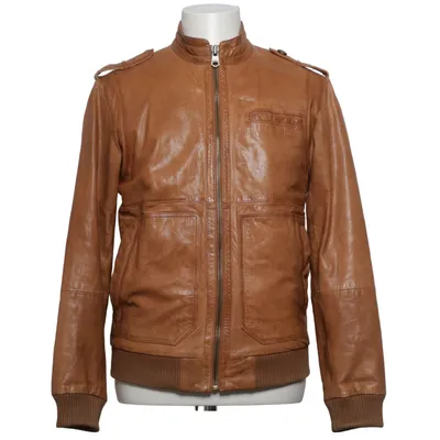 Leather jacket (Brown) from Campus 72 Cotton, Leather, Polyester