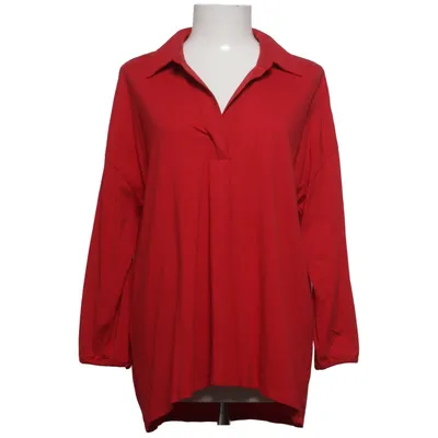 Blouse (Red) from Lands' End Cotton, Elastane, Viscose