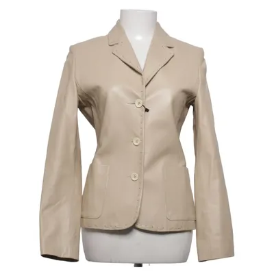 Leather blazer (Beige) from Identity Leather