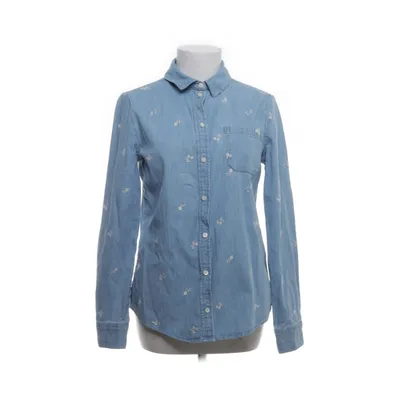 Denim blouse (Blauw, Wit) van Sézane Katoen, Polyester