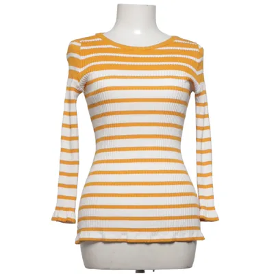 T-shirt à manches longues (Jaune, Blanc) de Lacoste Coton, Élasthane