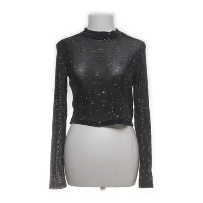 Långärmad t-shirt (Svart, Flerfärgad) från Shein Elastan, Metallfiber, Polyamid