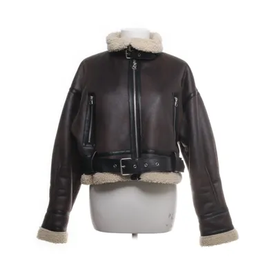 Shearling jacket (Brown, Beige) from Zara Polyester, Polyurethane