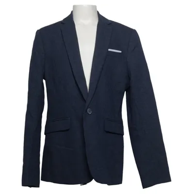 Blazer (Blue) from H&M Cotton, Linen, Polyester