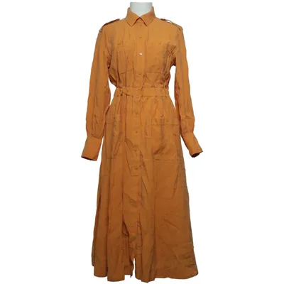 Skjortekjole (Brun) fra H&M Lyocell, Polyester