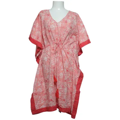 Kaftan (Röd, Vit) från I Am Bomull