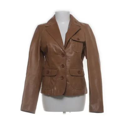 Läderkavaj (Brun) från Blend She Skinn, Polyester