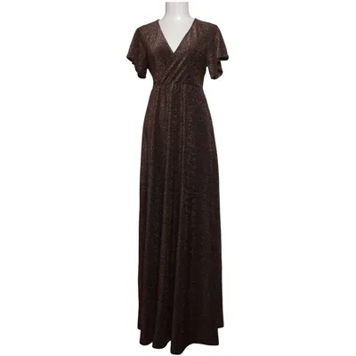 Robe de soirée (Marron, Multicolore) de Ellos Élasthane, Fibre métallique, Polyester