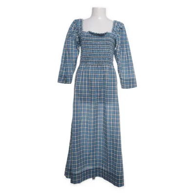 Maxi dress (Blue, Multicolored) from Ganni Organic cotton, Polyamide, Recycled polyester
