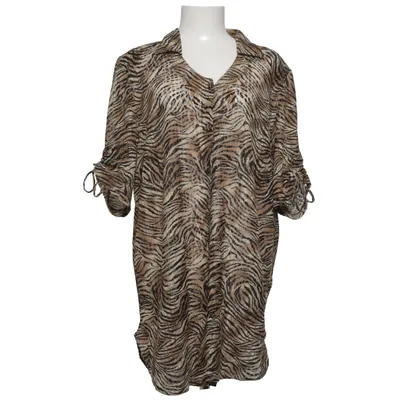 Top (Brown, Black) from Silbor Polyester