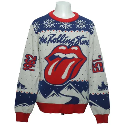 Weihnachtspullover (Weiß, Blau, Rot) von The Rolling Stones Acryl