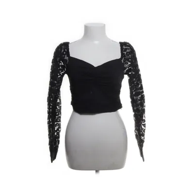 Crop top (Zwart) van Zara Polyester, Viscose