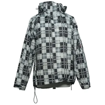 Ski jacket (Black, White, Gray) from On the Peak Polyamide, Polyester