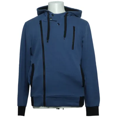 Hoodie (Blue, Black) from Ombre Cotton, Polyester