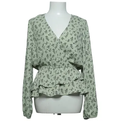 Slå-om bluse (Grøn, Sort) fra Happy Holly Polyester
