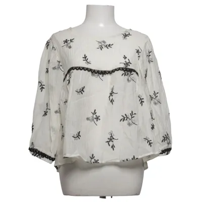 Blouse (White, Black) from Continue Cotton, Lyocell