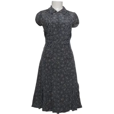 Långklänning (Blå, Vit) Polyester, Silke