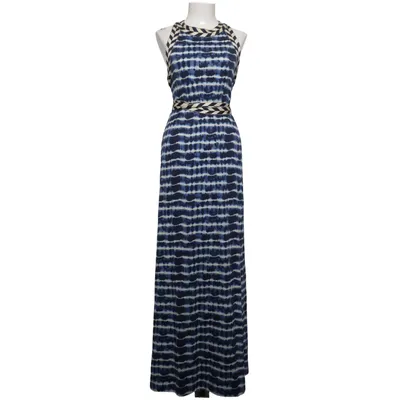Robe longue (Bleu, Blanc) de Tory Burch Coton, Élasthane, Polyamide, Viscose