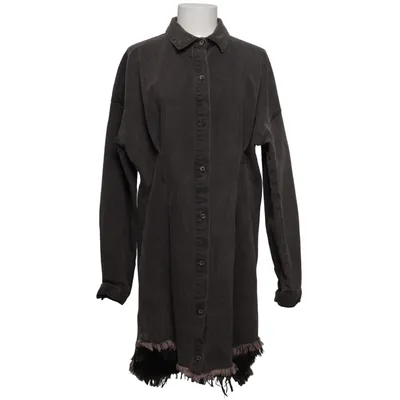 Jeanskjole (Grå, Brun) fra Missguided Plus Bomuld, Polyester