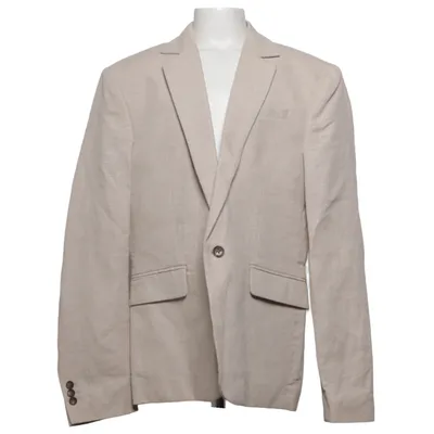 Blazer (Beige) fra H&M Bomuld, Linned, Polyester
