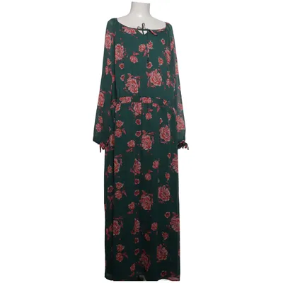 Långklänning (Grön, Röd, Flerfärgad) från Ulla Popken Elastan, Polyester, Viskos