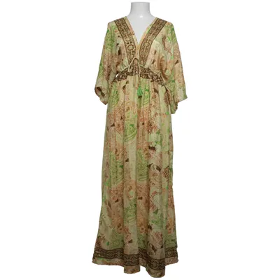 Maxikjole (Grøn, Brun, Gul) fra Kasturi Viscose