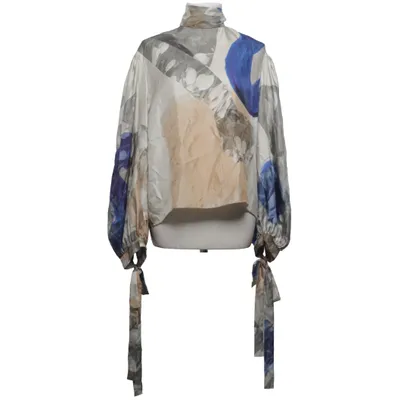 Blouse (Blue, Gray, Brown, White) from Mark Kenly Dominotan