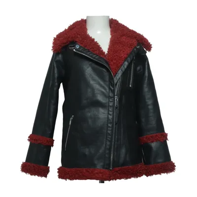 Veste en peau de mouton retournée (Noir, Rouge) de Urbancode Polyester, Polyuréthane