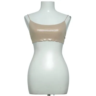 Crop top (Goud) van Skims Elastaan, Polyamide