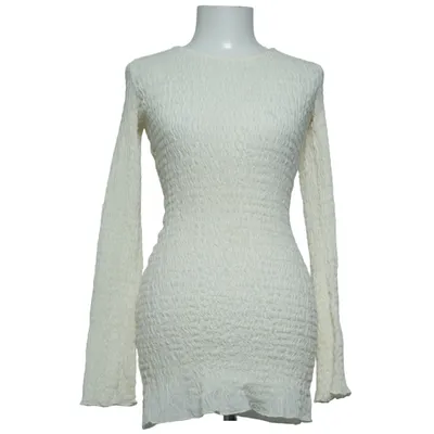 Jurk (Wit) van Pull & Bear Katoen, Elastaan, Polyester