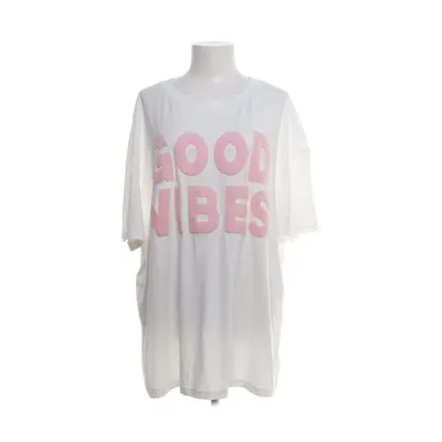 T-shirt (White, Pink) from Shein Curve Elastane, Polyester